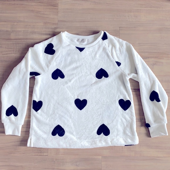 Loft Faux Fur Heart Sweatshirt - Picture 2 of 2